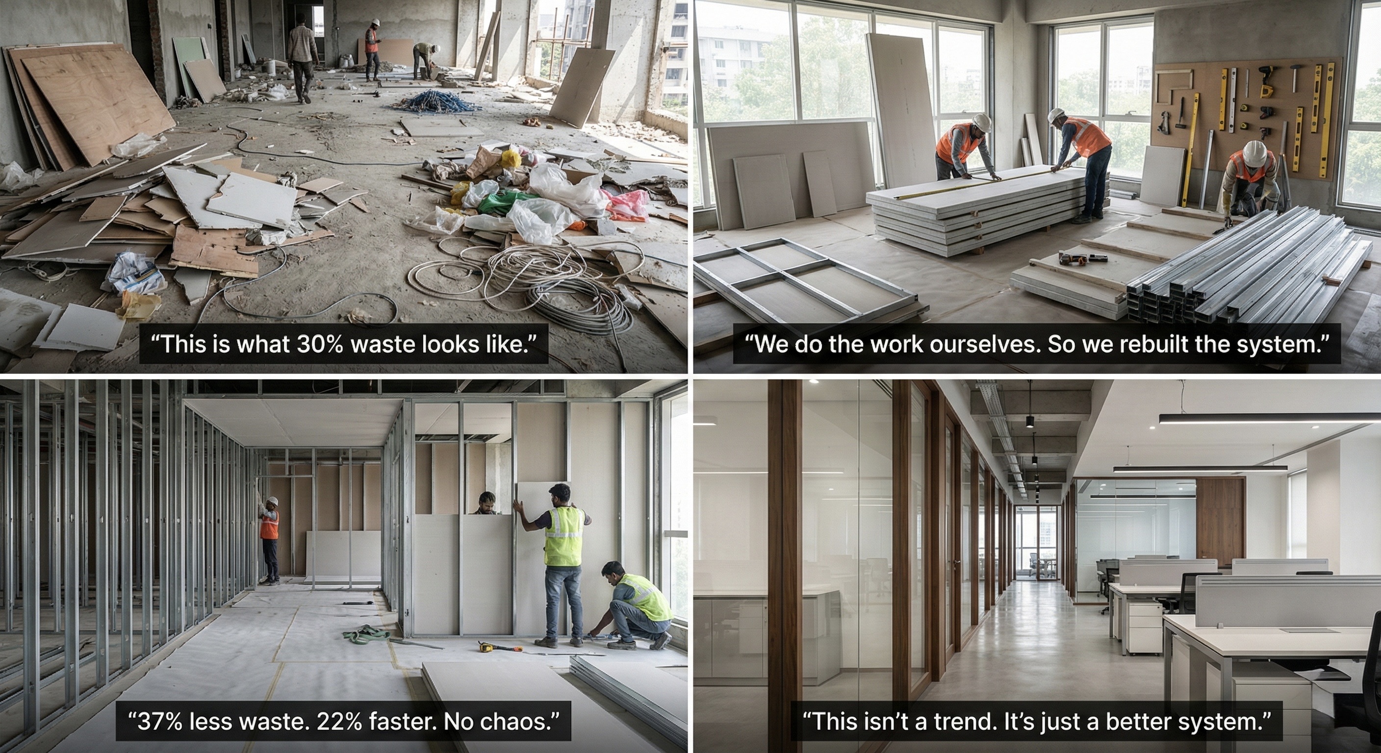 This is what 30% construction waste looks like, and how we eliminated it.