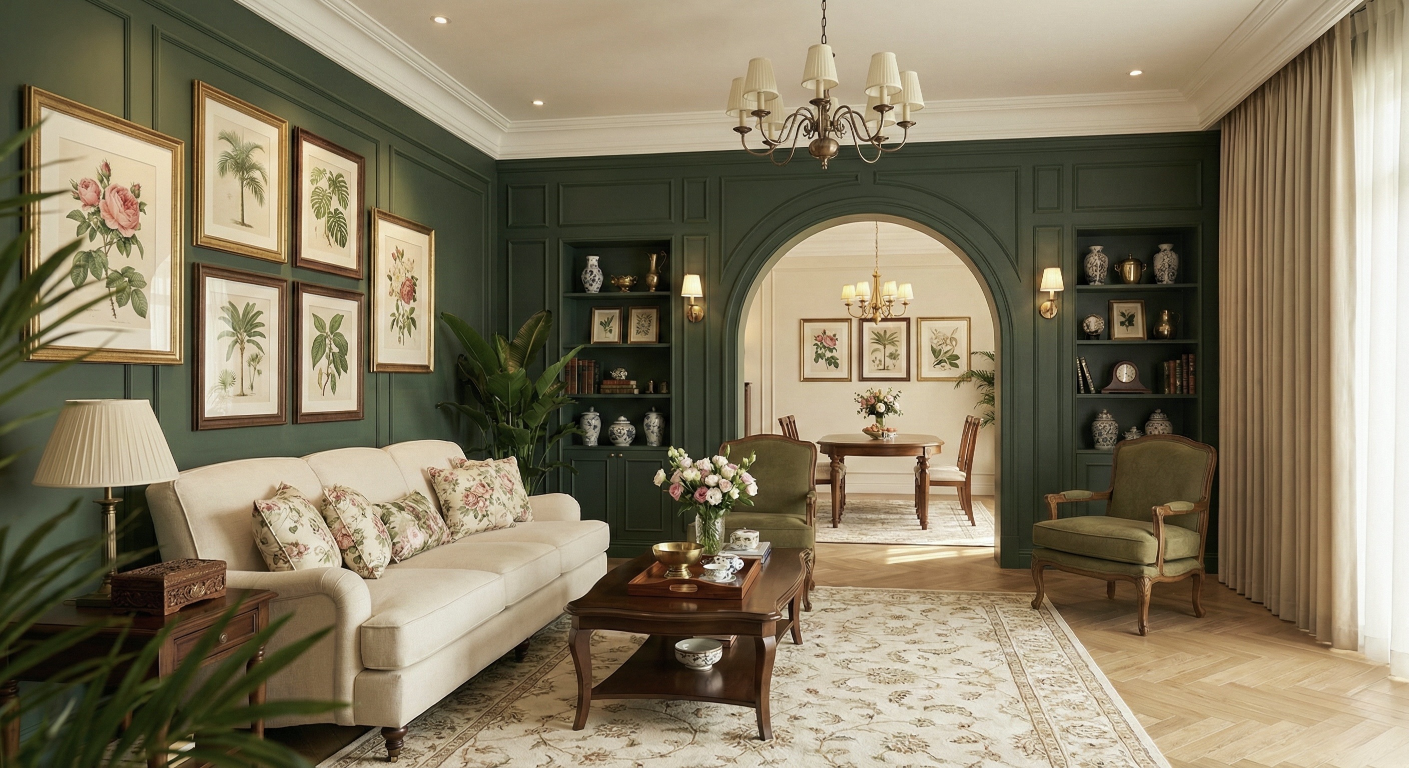A Timeless Green Living Room: How Architecture and Interiors Shape Spaces That Last