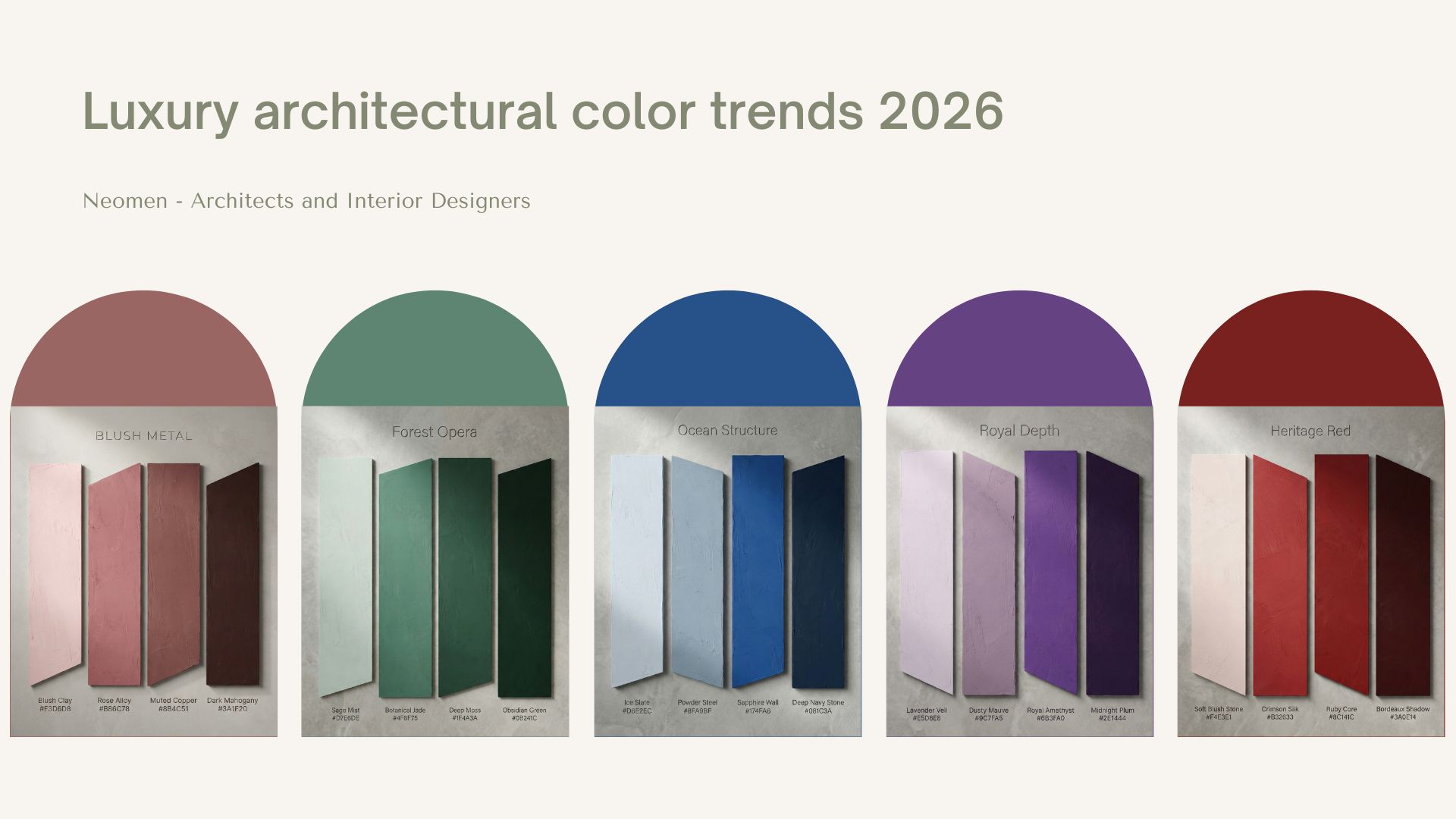 The 5 Architectural Color Directions Defining Luxury in 2026